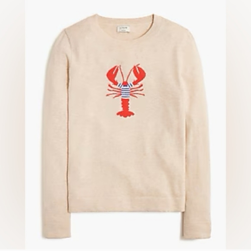 J. Crew Factory Sequin Lobster Teddie Sweater CA416 NWT - Picture 3 of 10